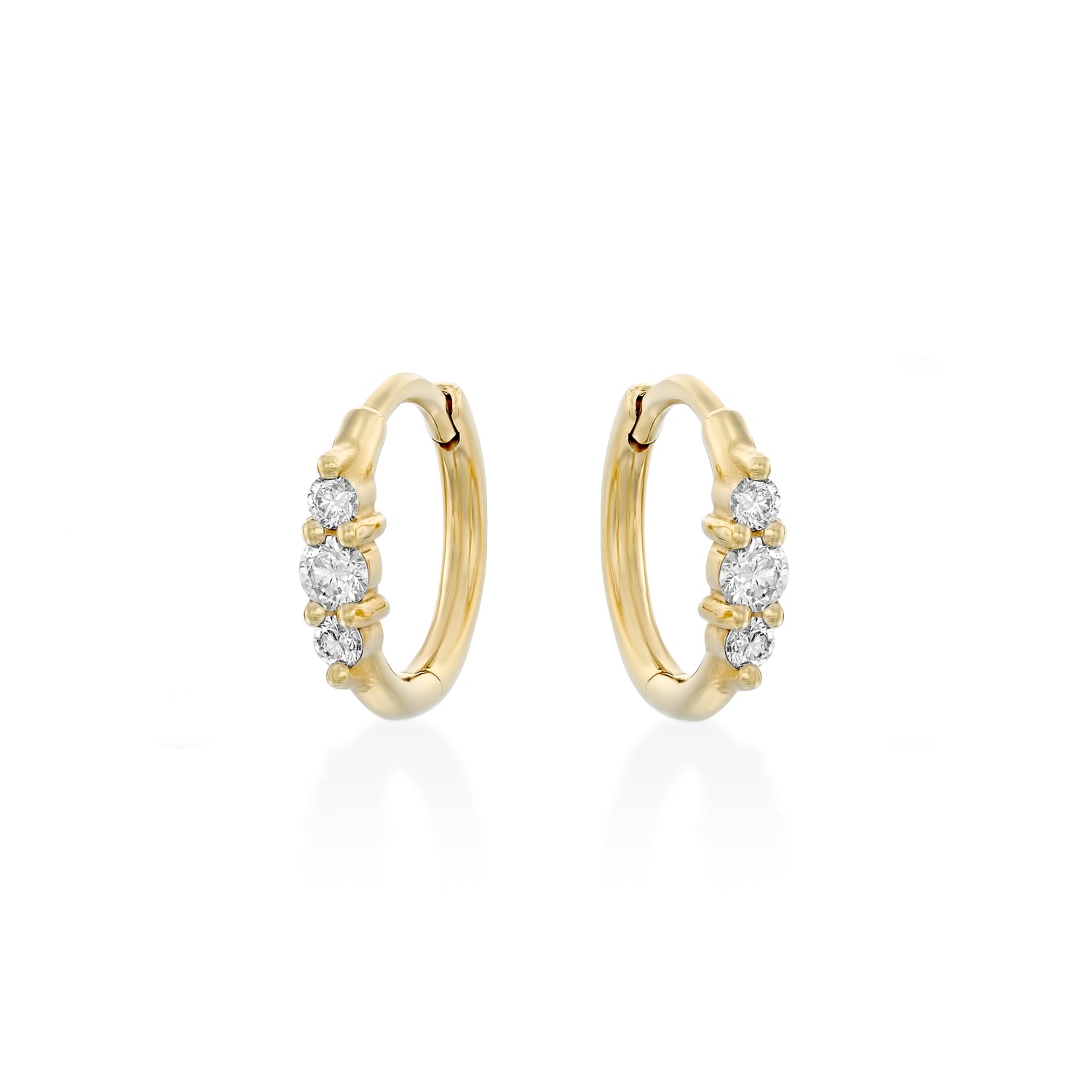 Audrey Medium Hoop White Diamonds