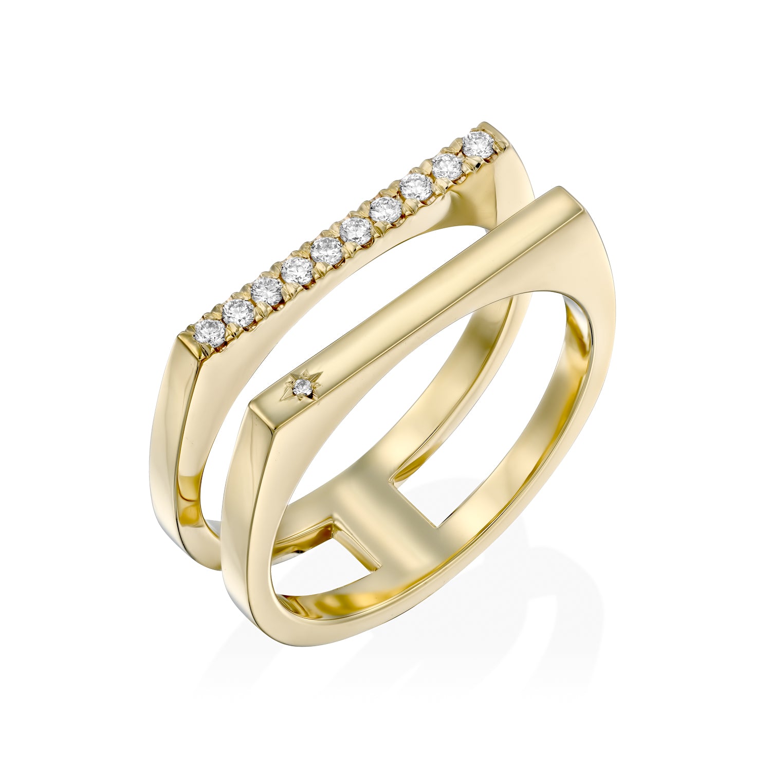 Arin Gold Ring white diamonds