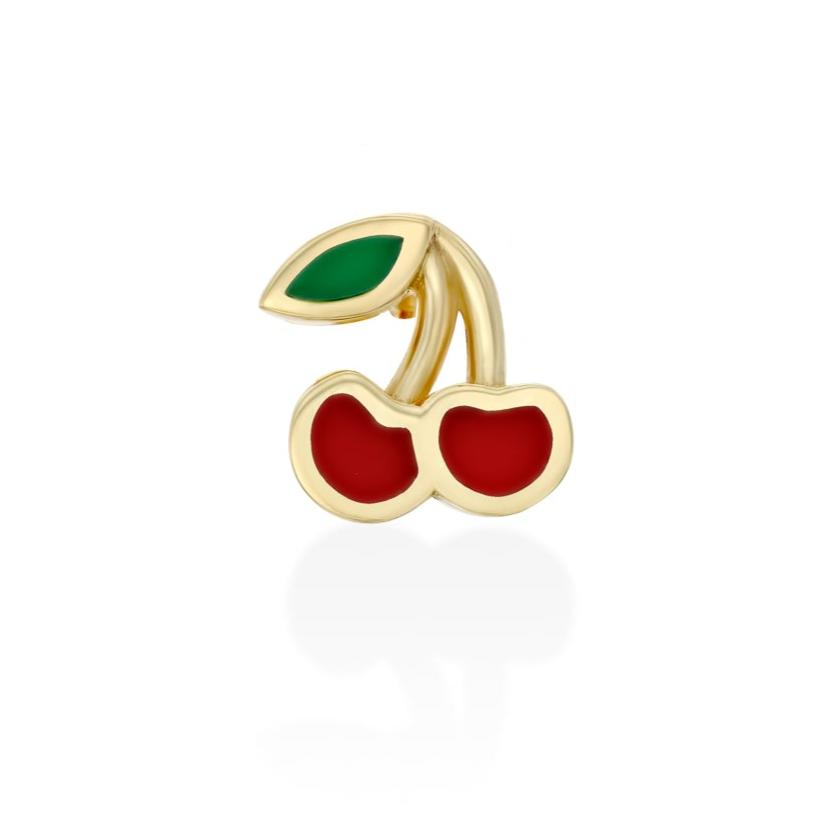 Gold Cherry Earring