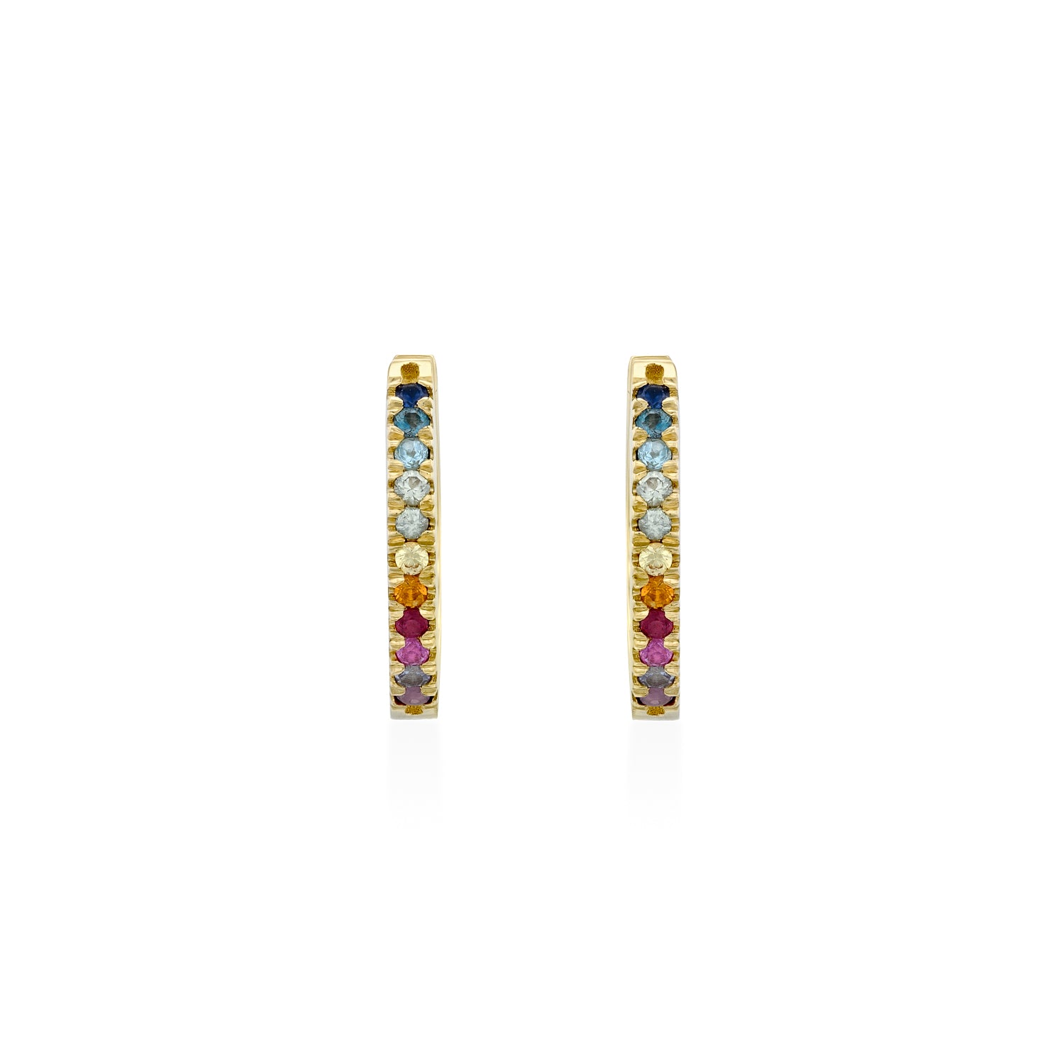 Khloé Medium Hoop Gold Earring rainbow