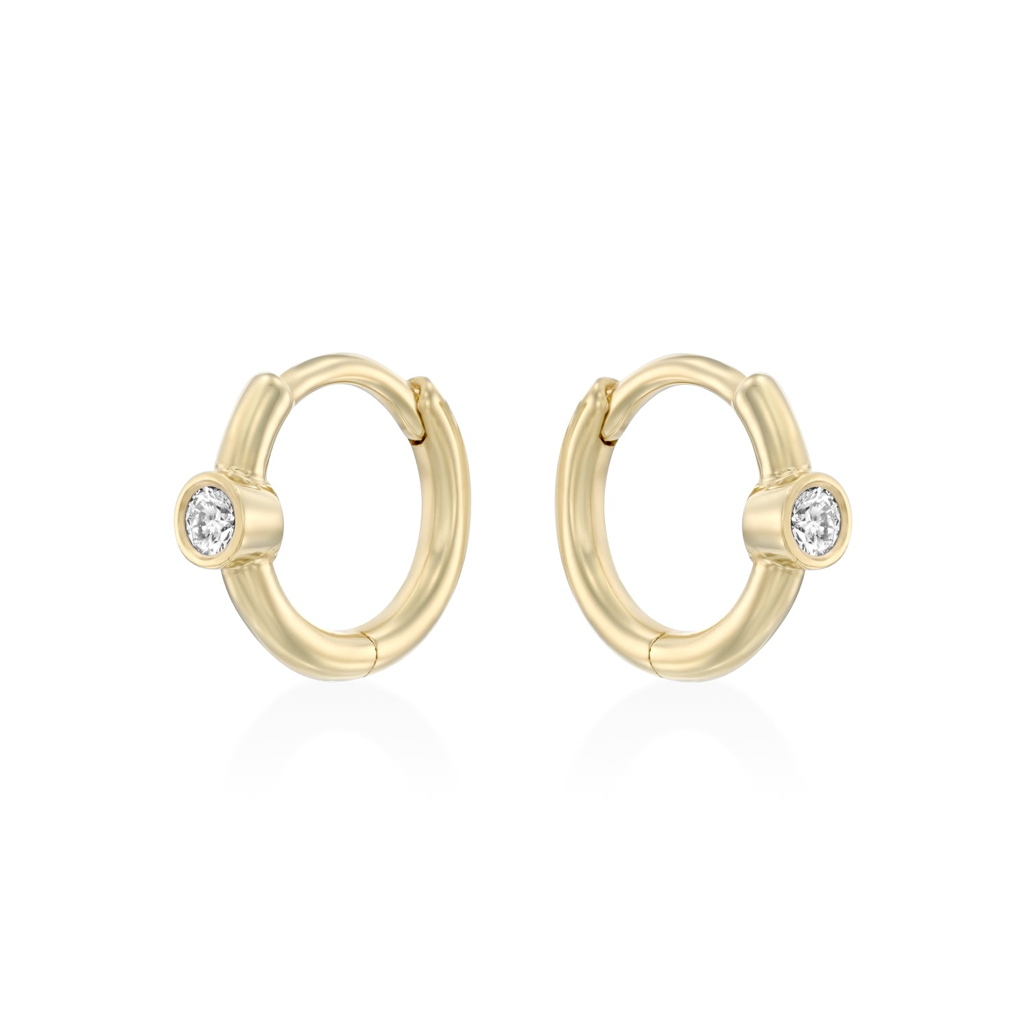 Alexis mini Hoop Gold Earring Diamond