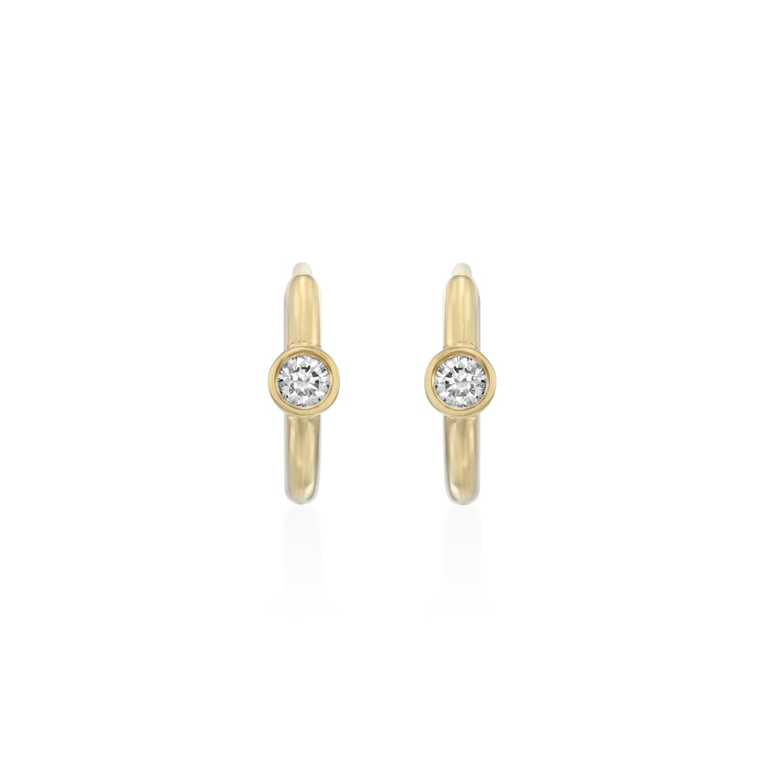 Alexis mini Hoop Gold Earring Diamond