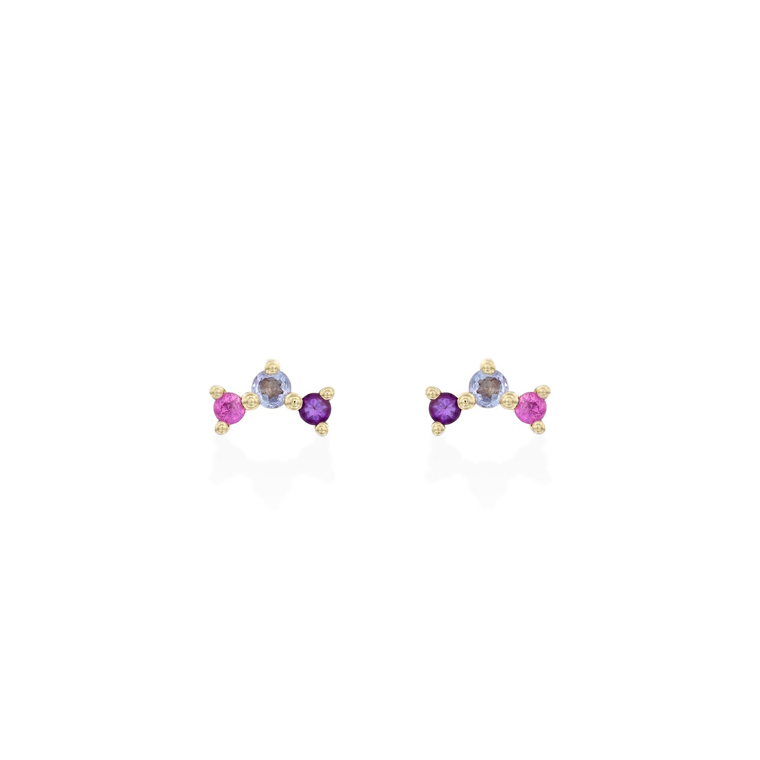 Frida purple rainbow Earring