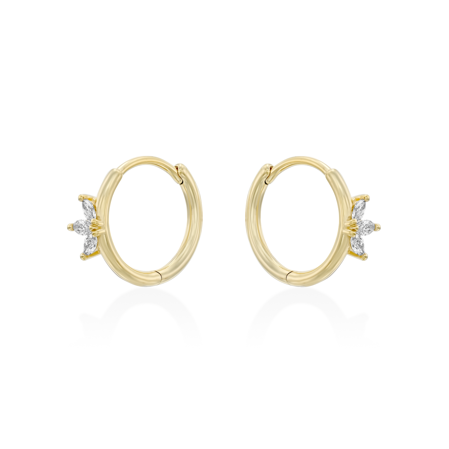 Mini Francoise Hoop Earring White Diamonds