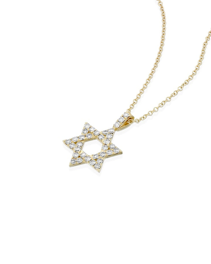 Yehoshua Star Of David Gold pendent With White Diamonds