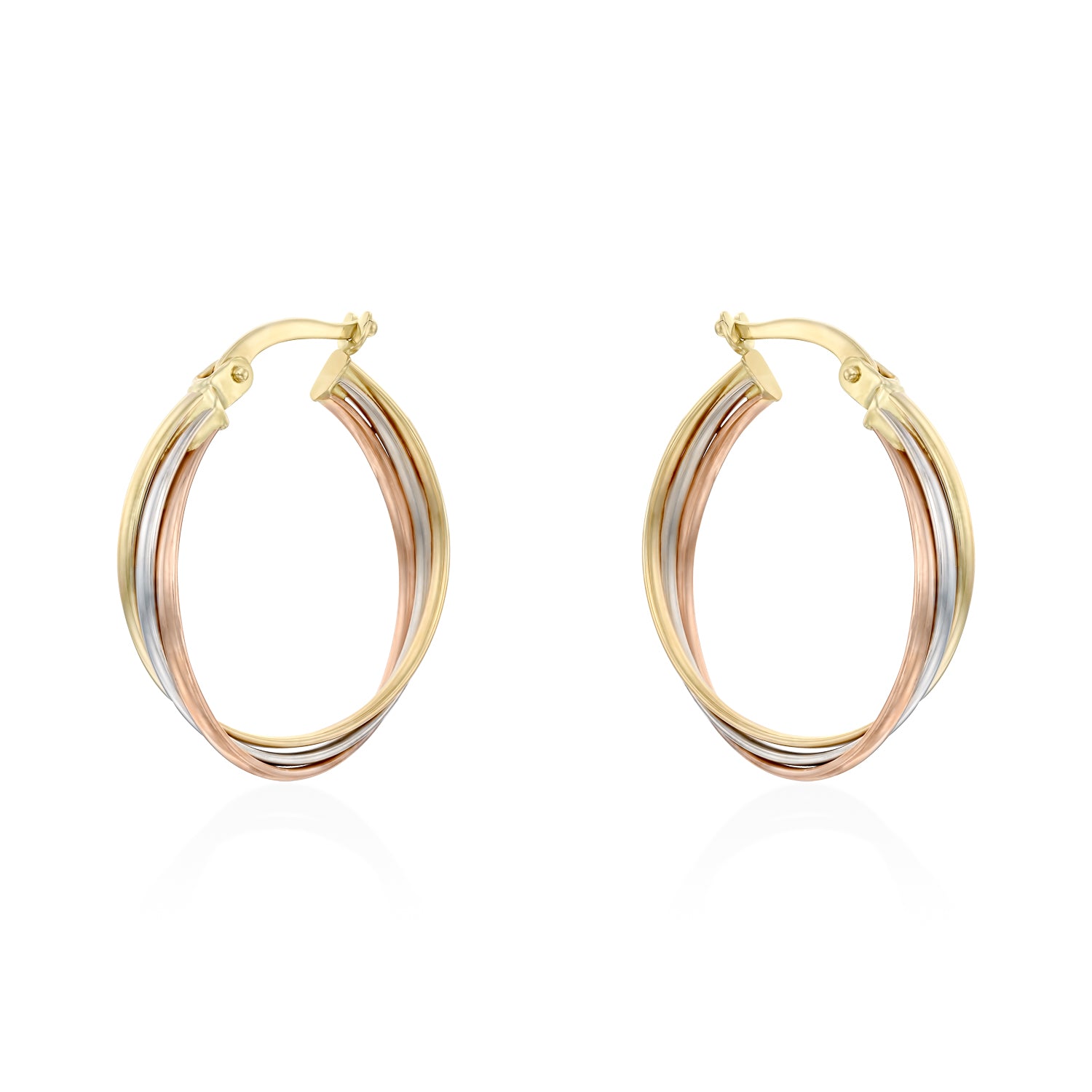 Moon gold hoop earring