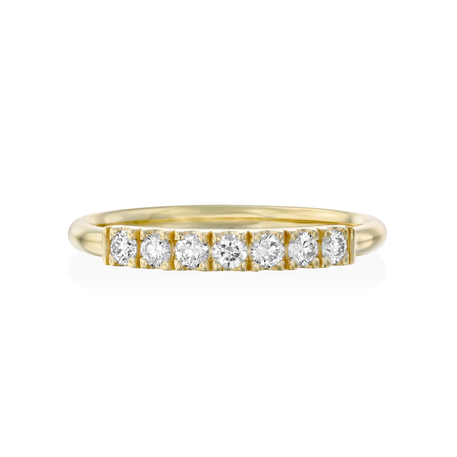 Candy Gold Ring 7 White Diamonds