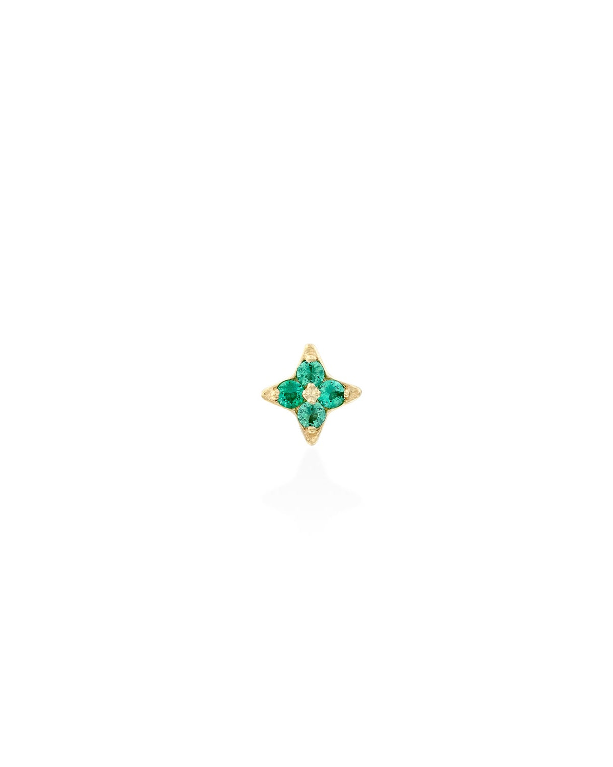 Mini Venus Gold Earring With Emerald
