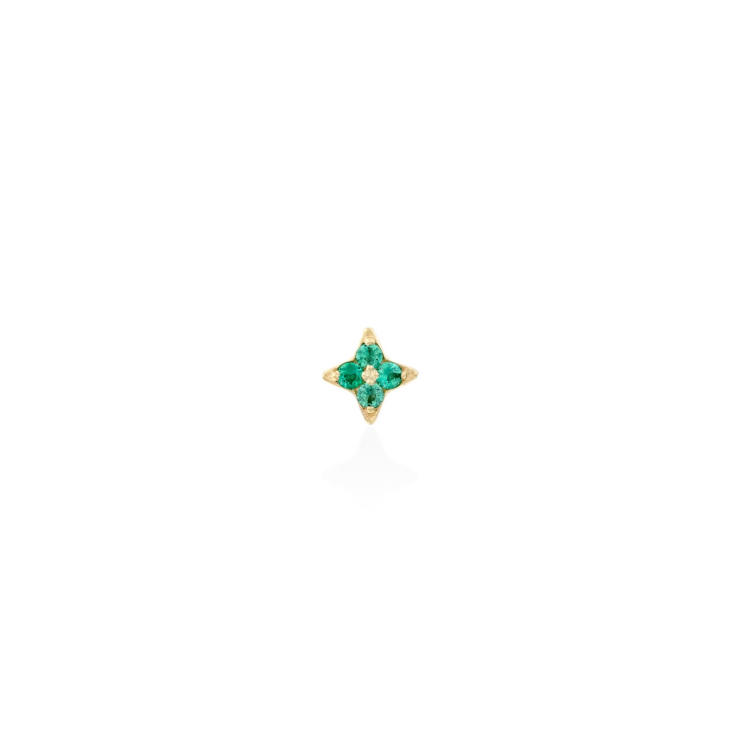 Mini Venus Gold Earring With Emerald