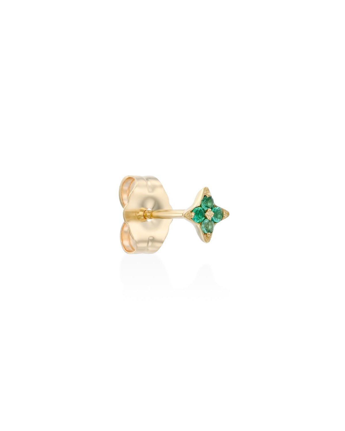 Mini Venus Gold Earring With Emerald