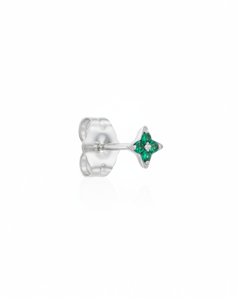 Mini Venus Gold Earring With Emerald