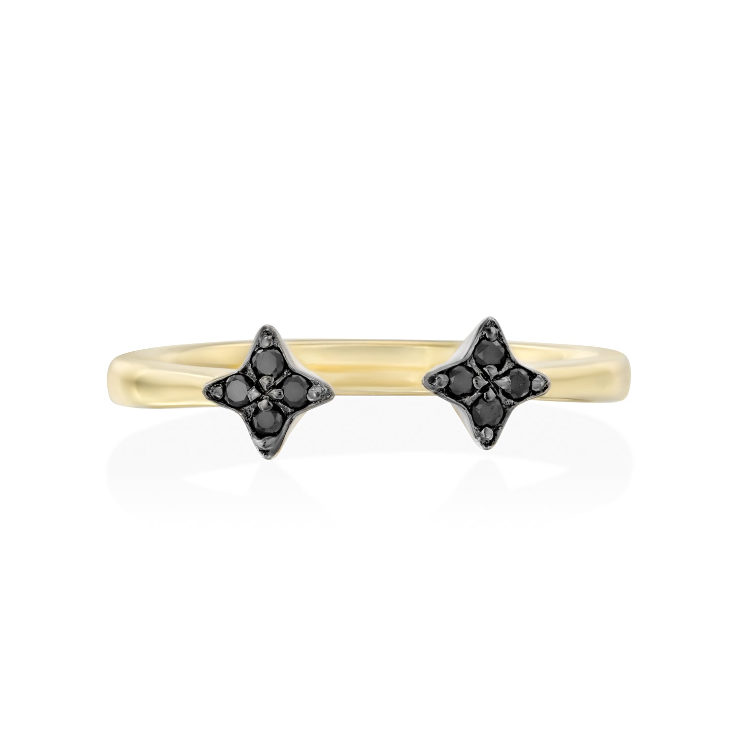 Mercury Ring with Black Diamonds