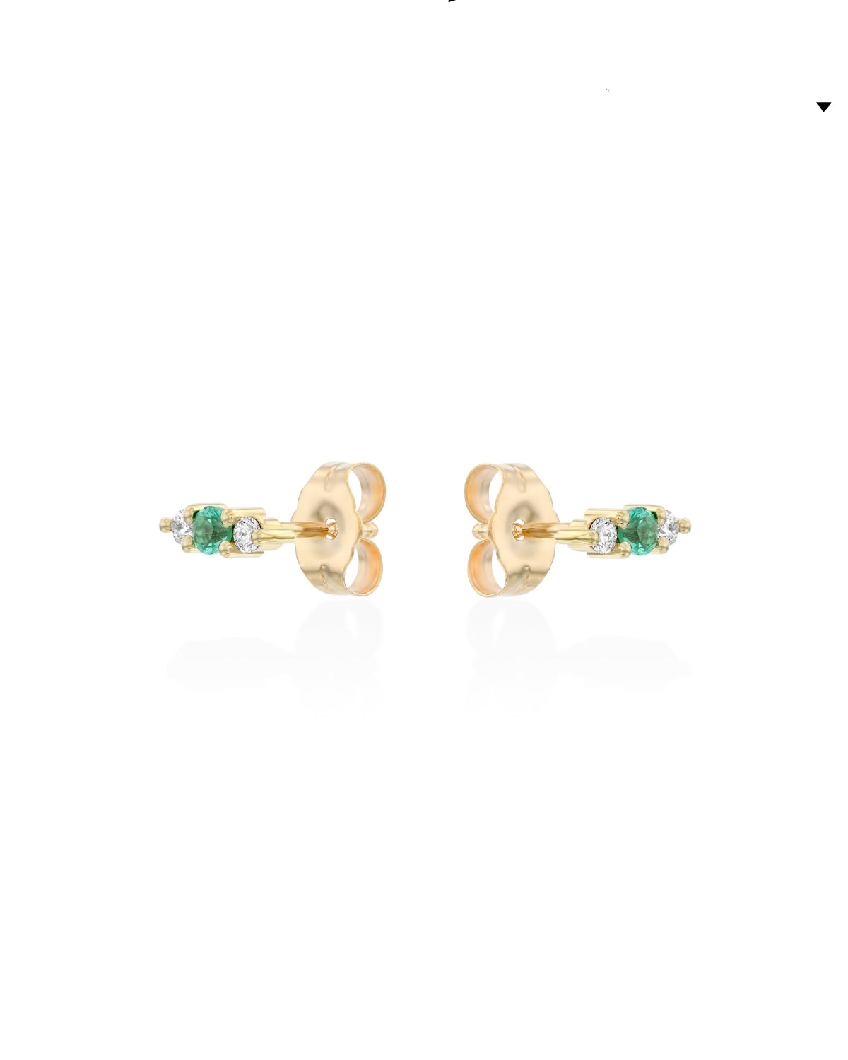 Audrey Earring Emerald and diamonds