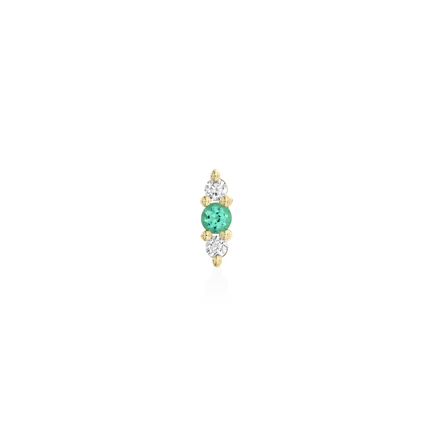 Audrey Earring Emerald and diamonds