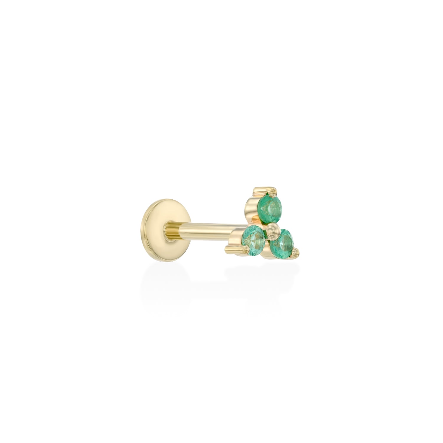 Grace Piercing Earring With Emerald