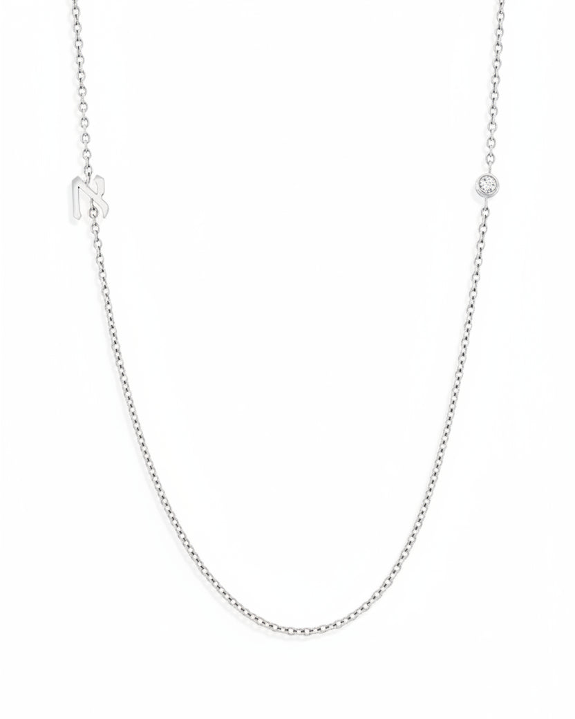 Floating letter Necklace With Alex