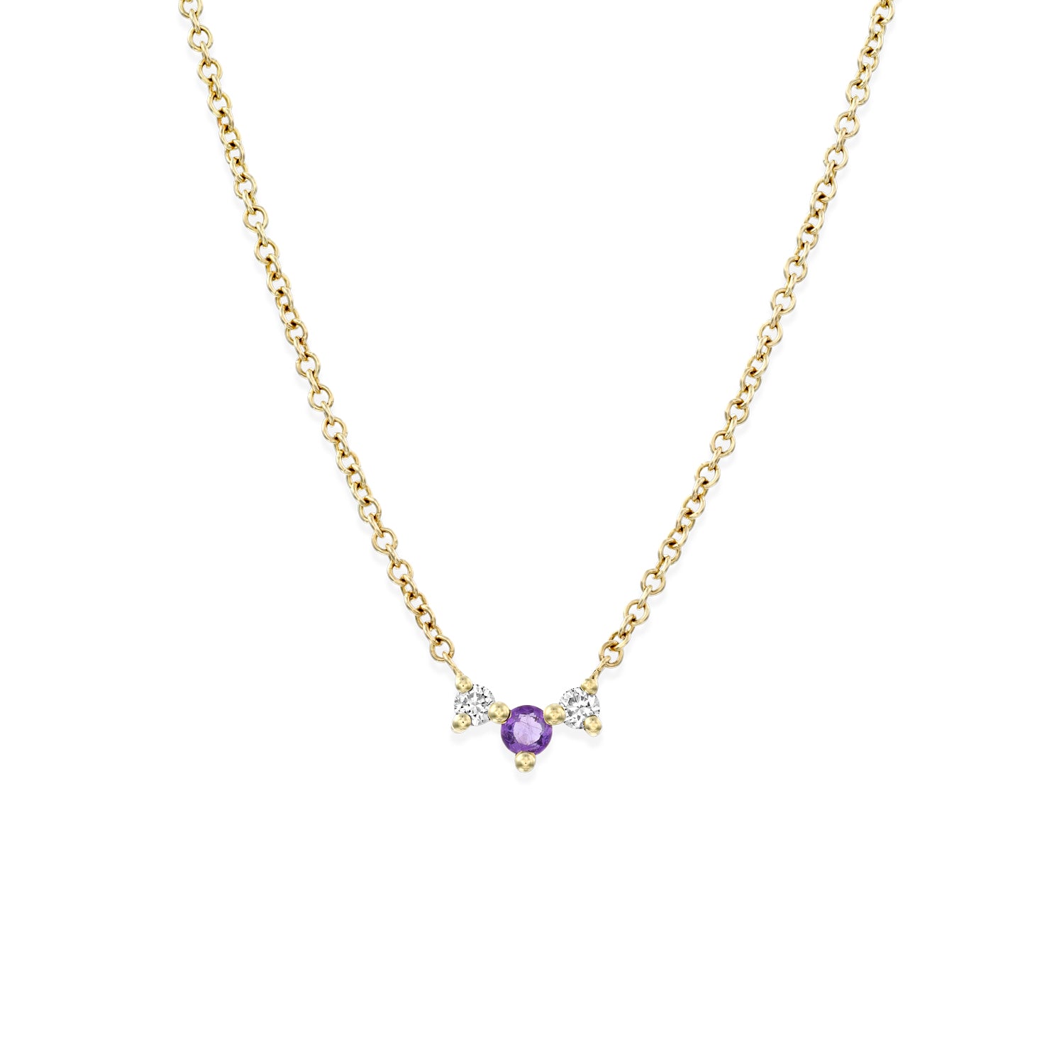 Frida amethyst and white diamonds Necklace