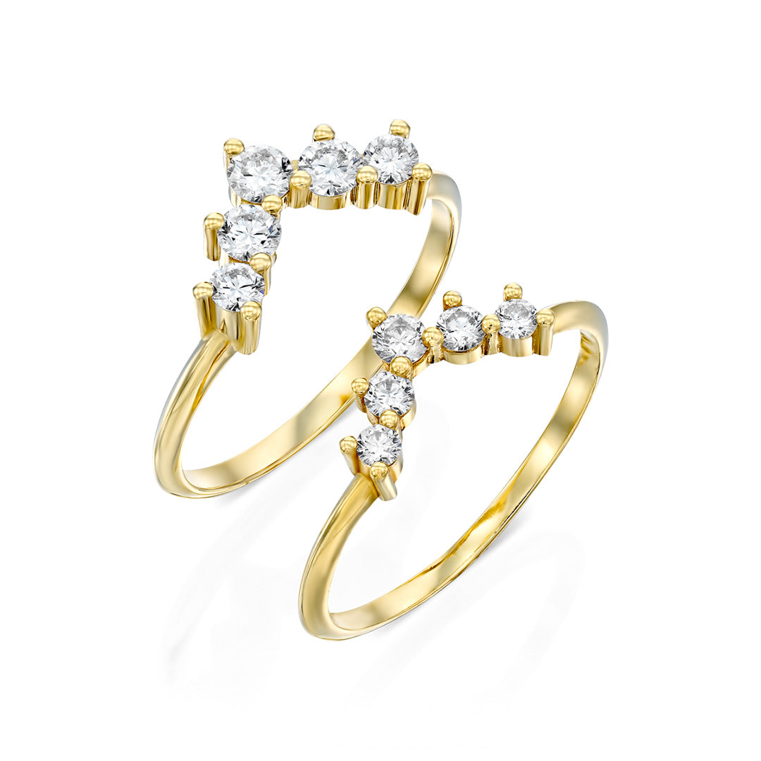 Large Harmon ring With White Diamonds