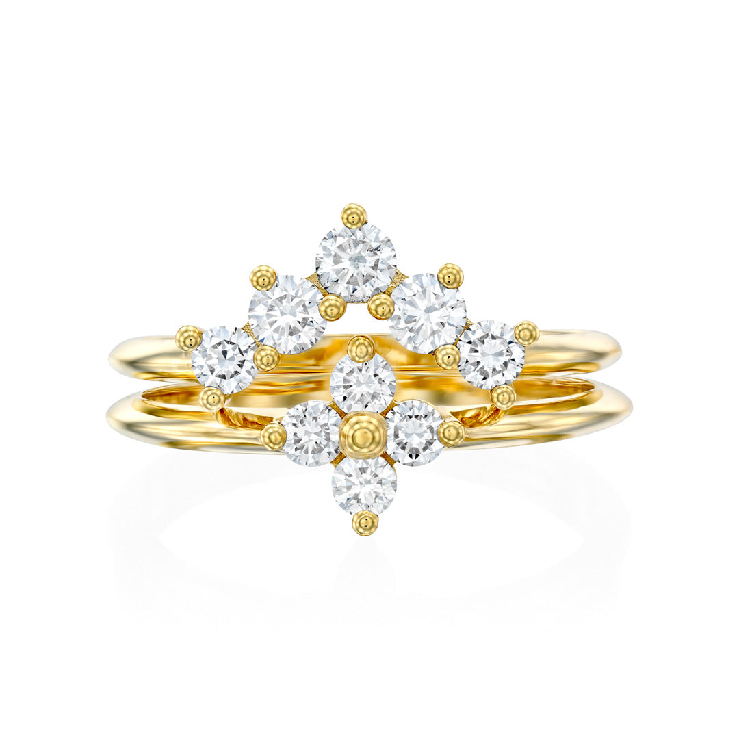 Large Harmon ring With White Diamonds
