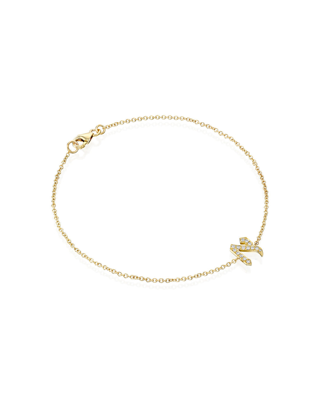 Hebrew Letter Diamonds Bracelet