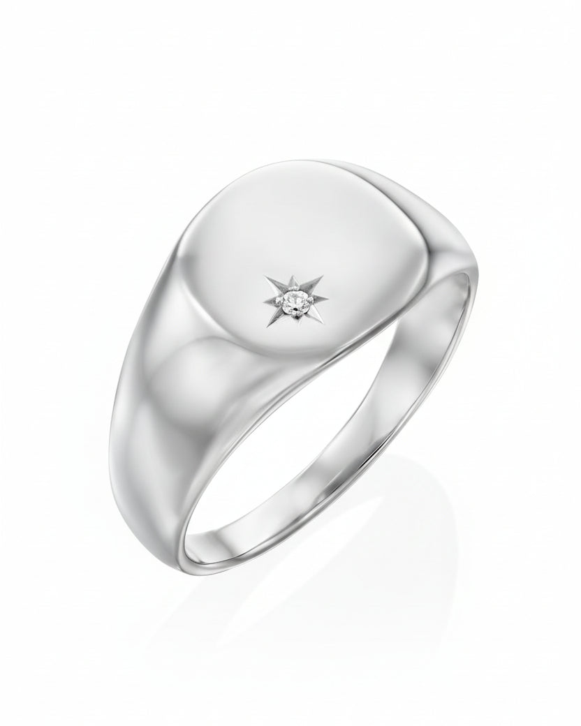 Maria Gold Ring White Diamond