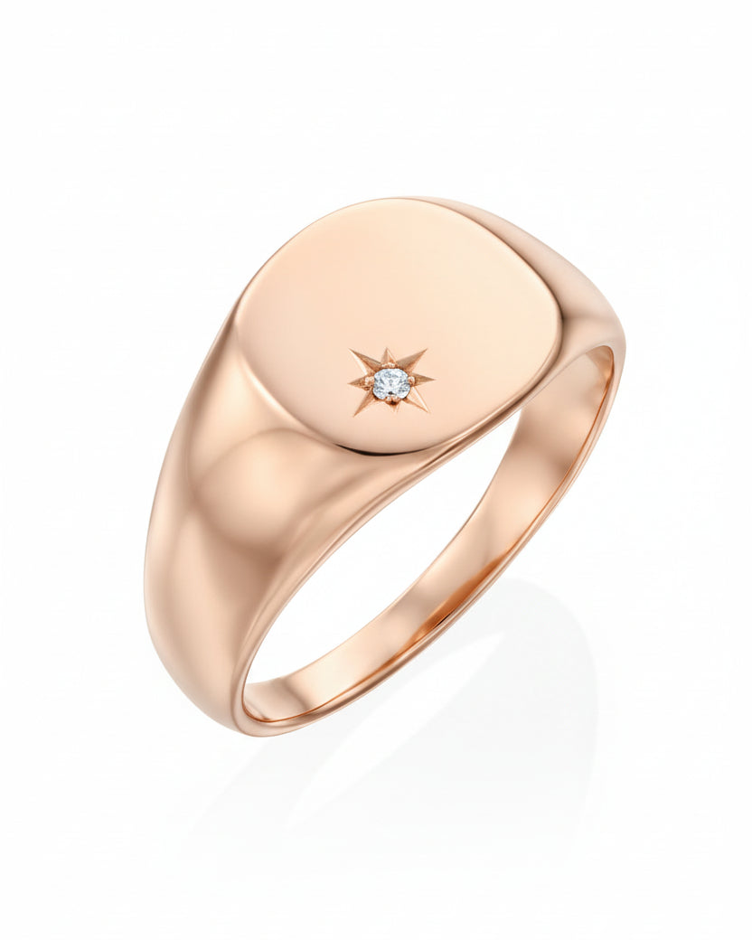 Maria Gold Ring White Diamond