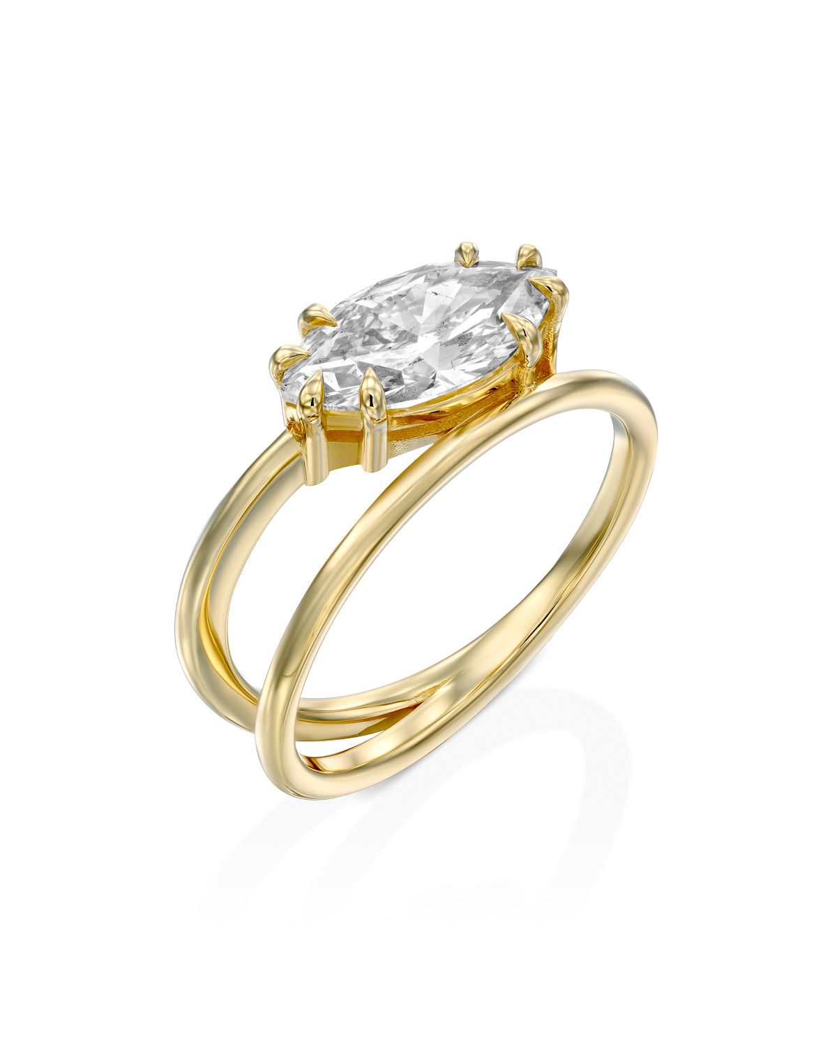 Alberta ring With Marquise White Diamond