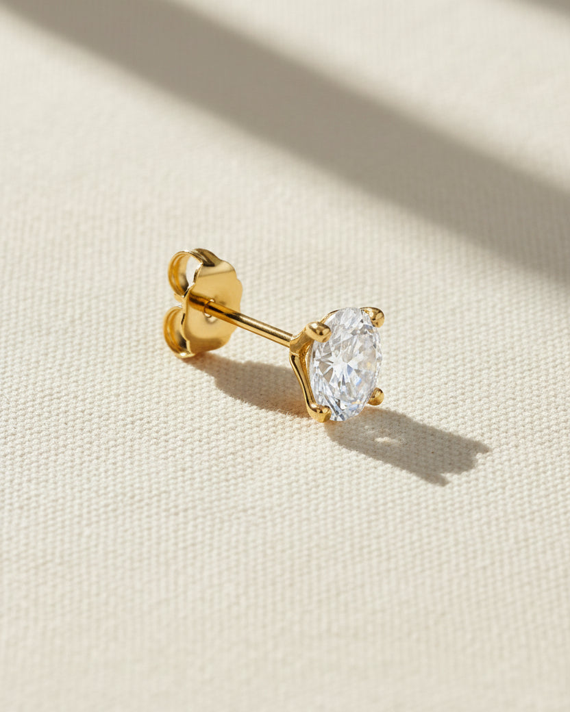 Martina Gold Earring 1ct lab Diamond
