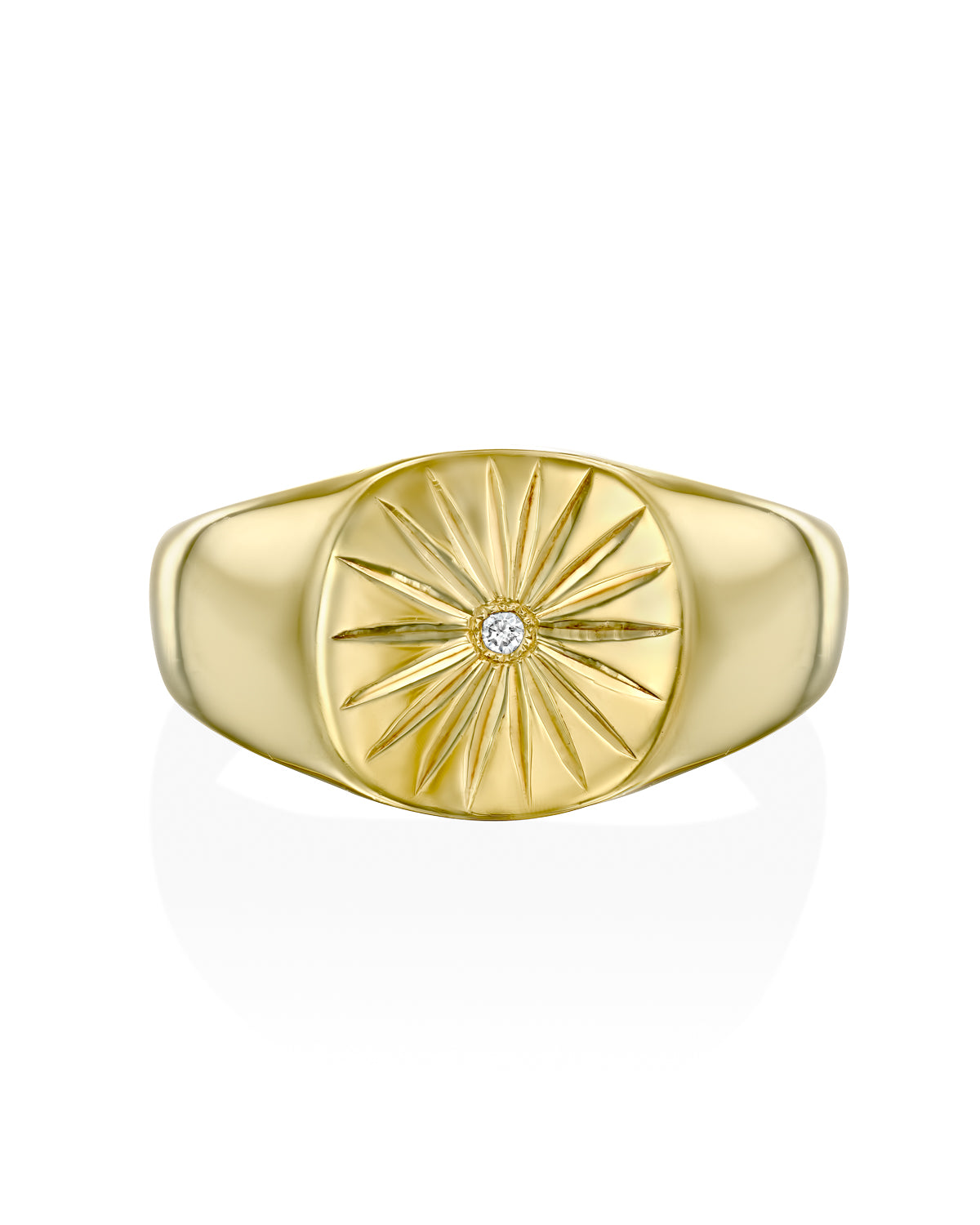 Sunny Gold Ring White Diamond