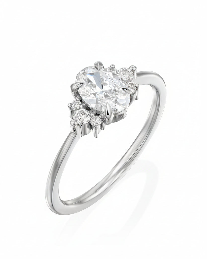 Large Ella Ring Lab Diamonds
