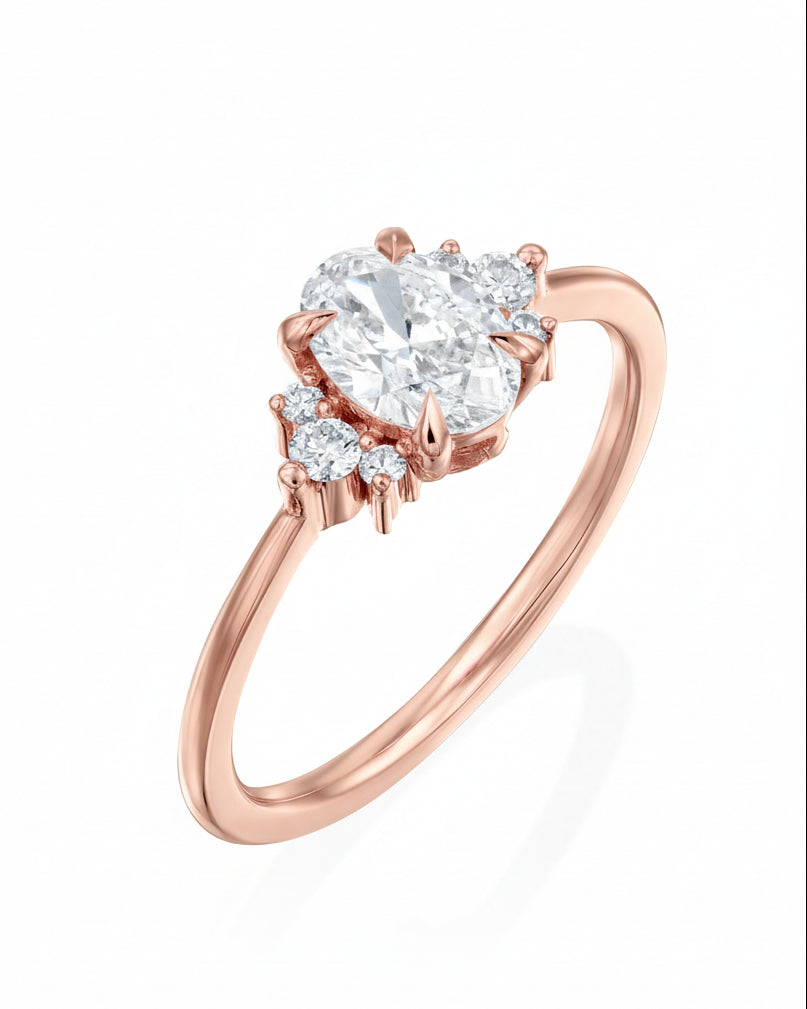 Large Ella Ring Lab Diamonds