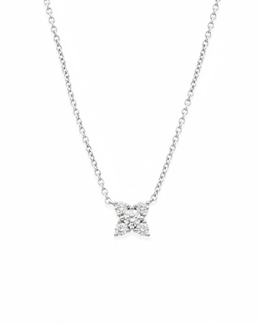 Valentina Gold Necklace White Diamonds