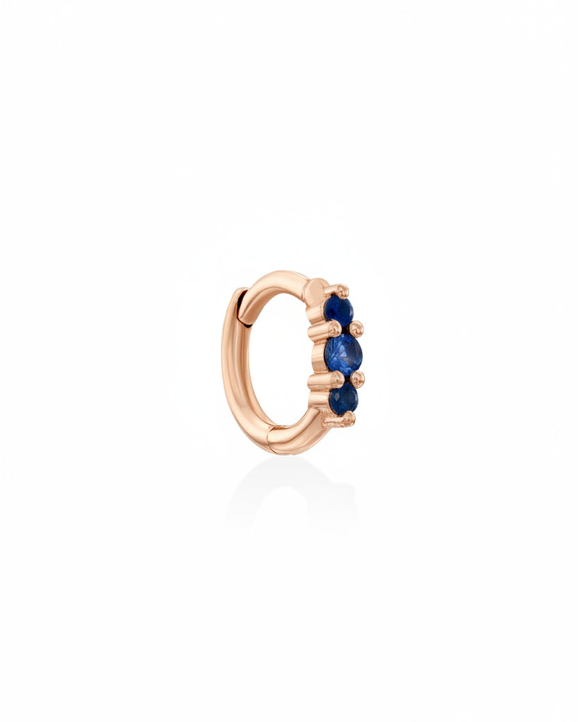 Audrey Mini Hoop With Sapphire