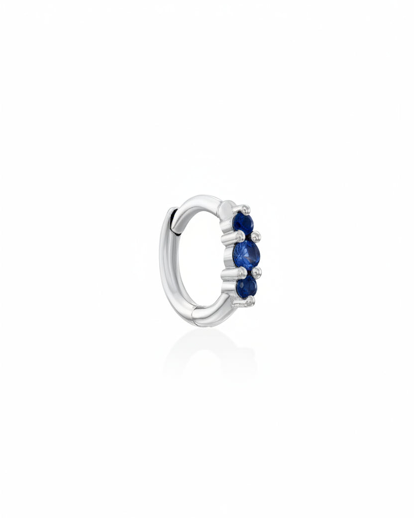 Audrey Mini Hoop With Sapphire