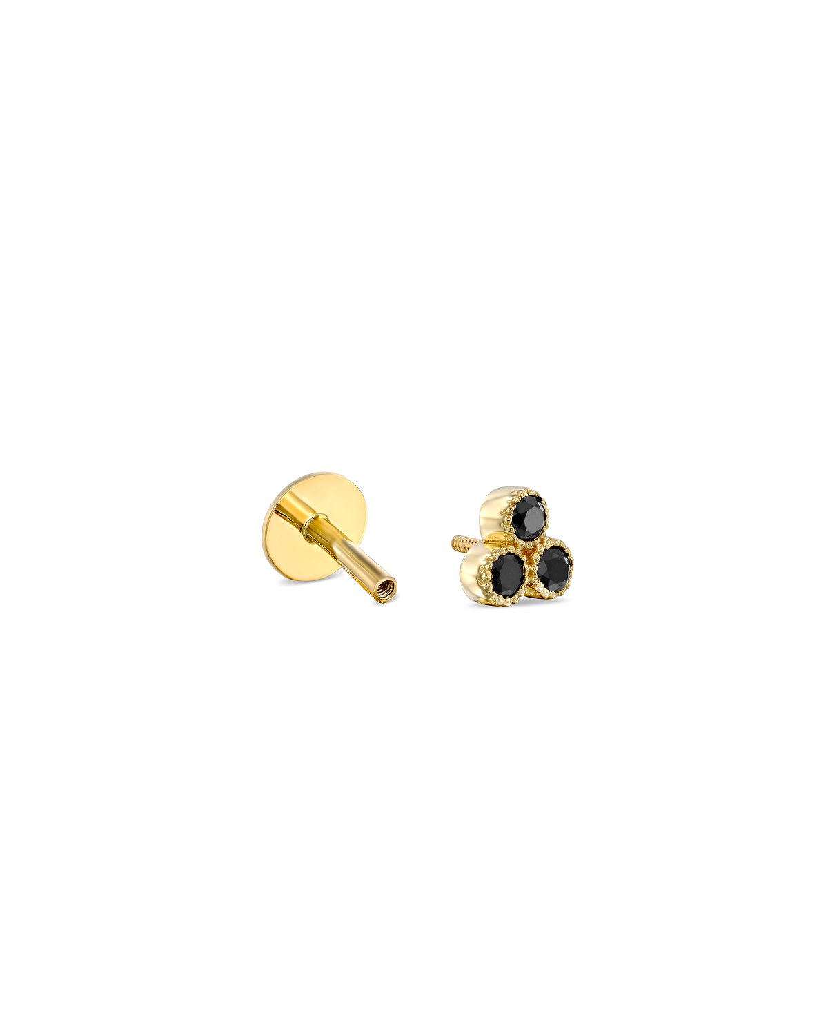 Henrietta Piercing Earring Black Diamonds