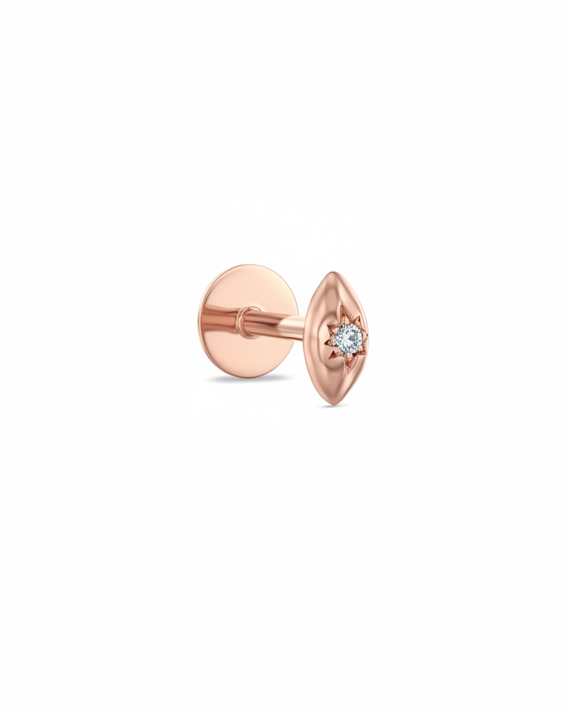 Agatha Piercing Earring With white Diamond