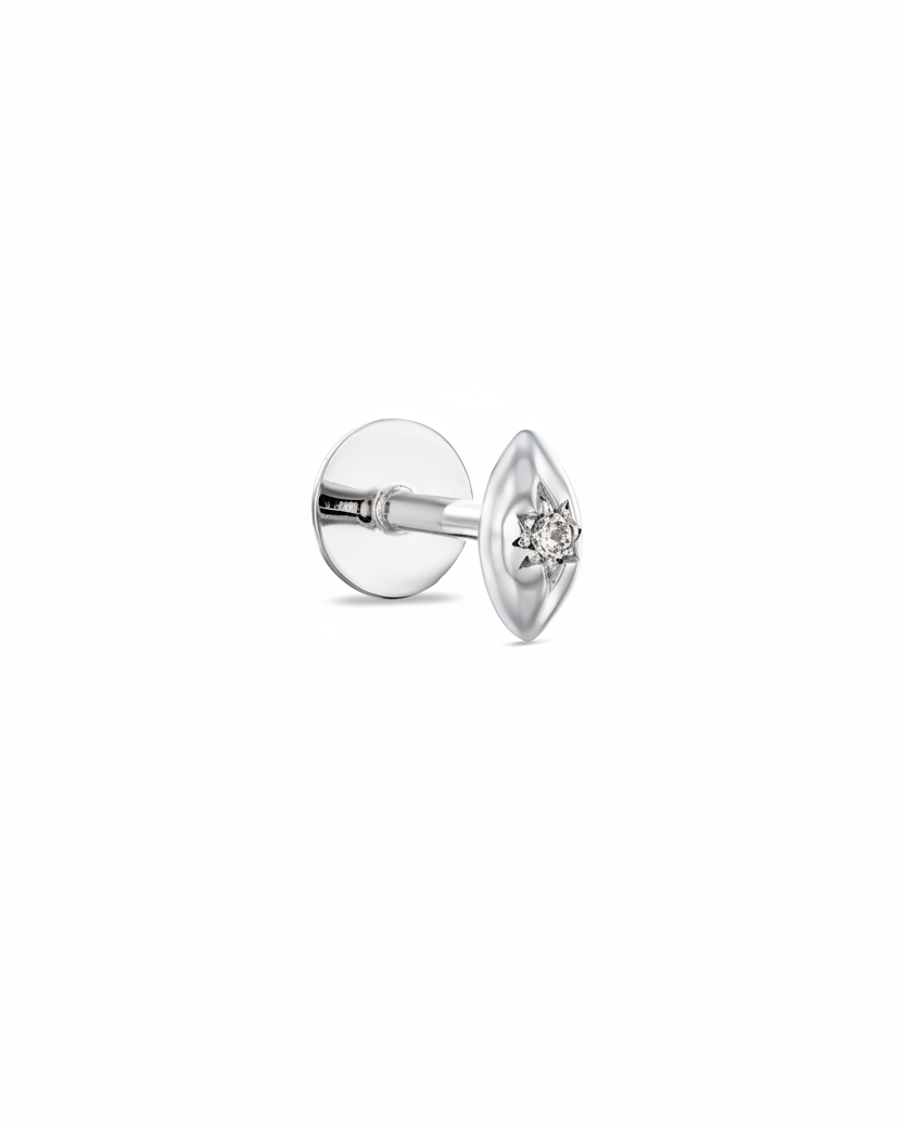 Agatha Piercing Earring With white Diamond