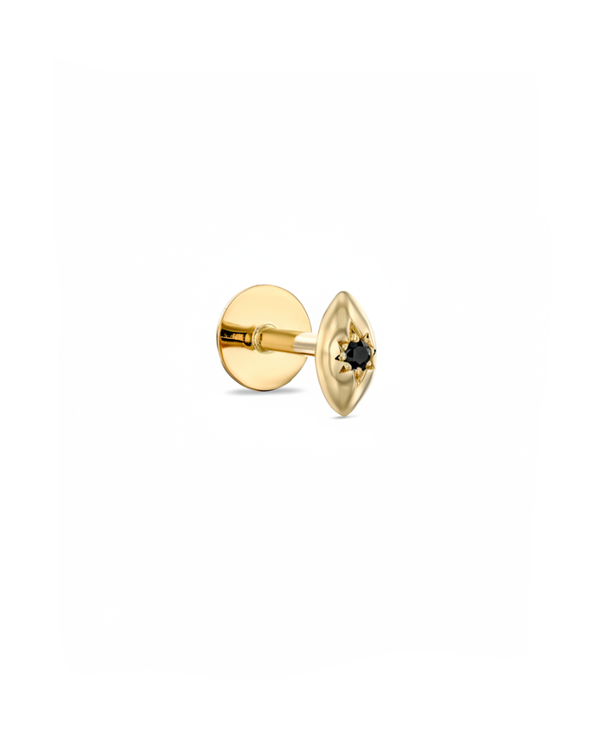 Agatha Piercing Earring With Black Diamond