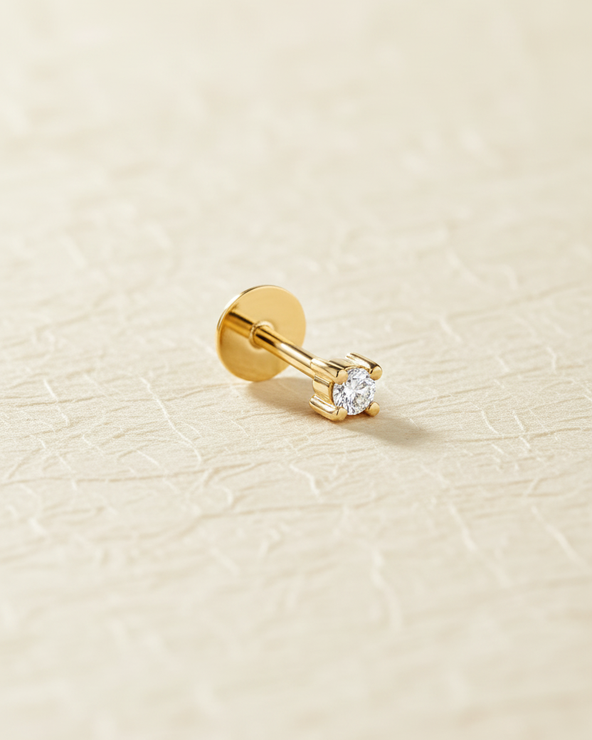 Martina Piercing Earring White Diamond