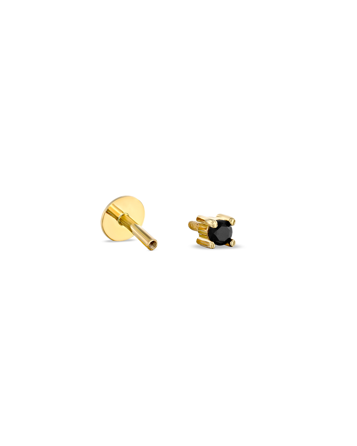 Martina Piercing Earring 2mm Black Diamond