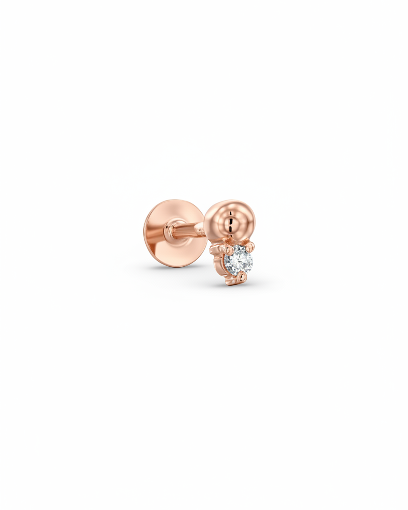 Marie Piercing Earring With White Diamond