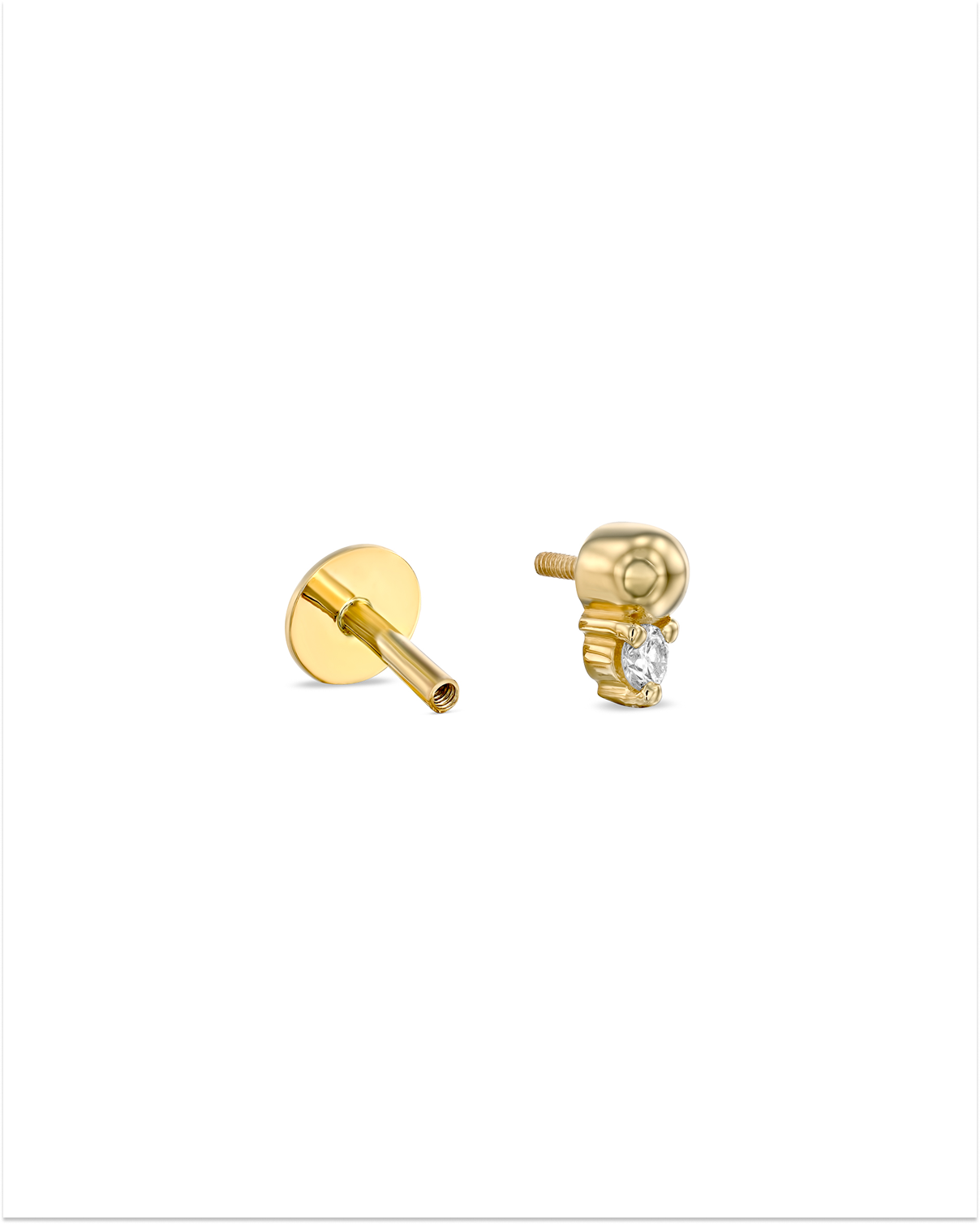 Marie Piercing Earring With White Diamond