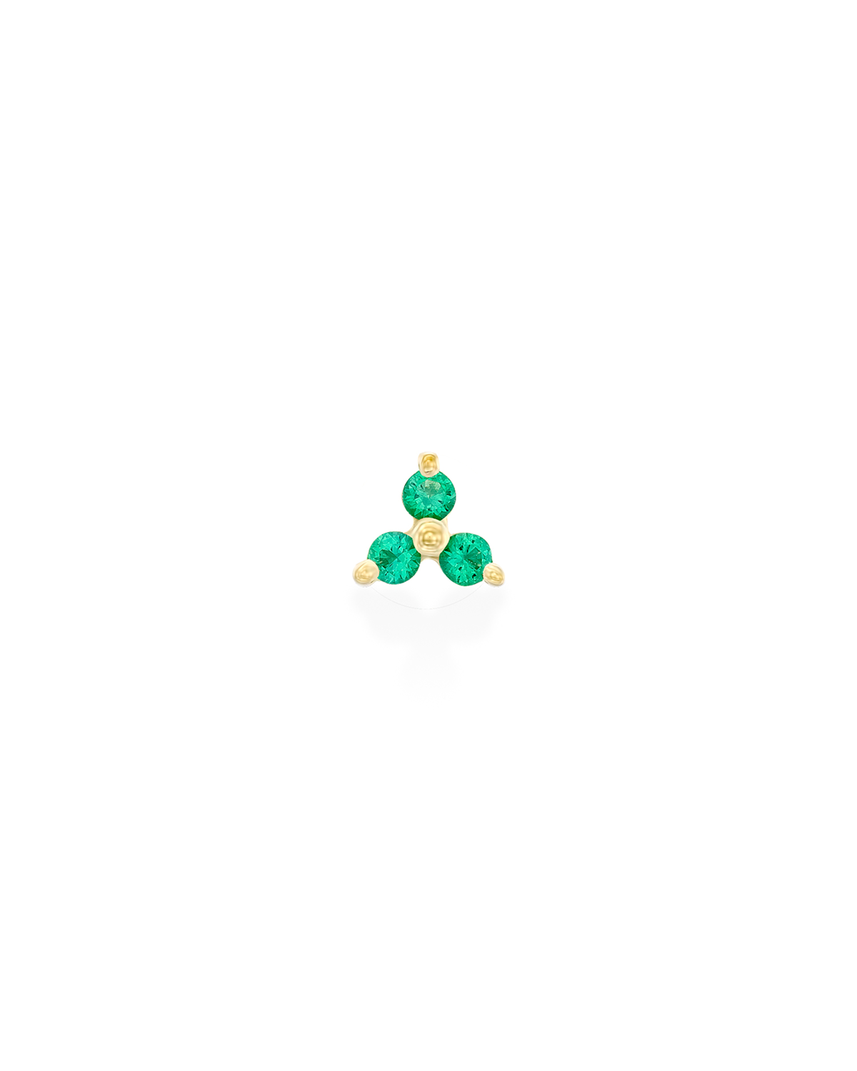 Mini Grace Piercing Earring With Emerald
