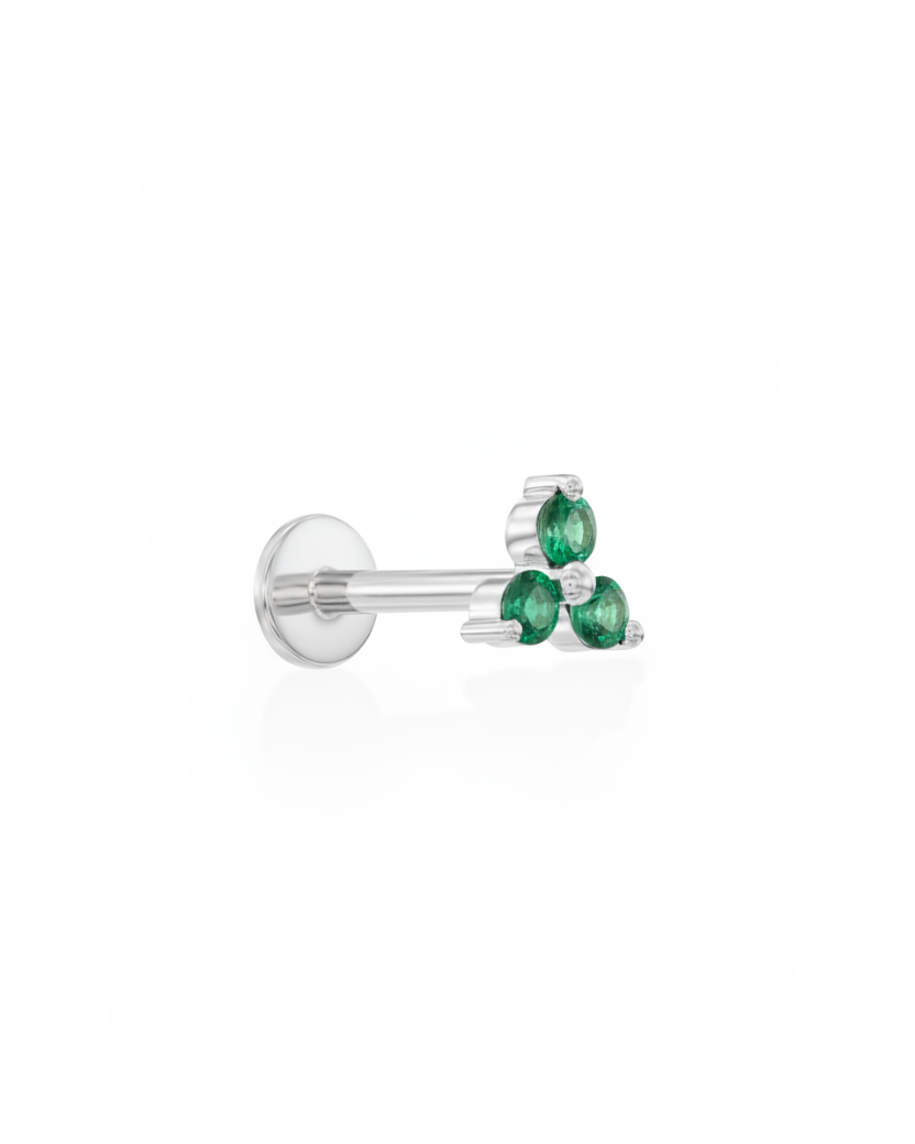 Grace Piercing Earring With Emerald