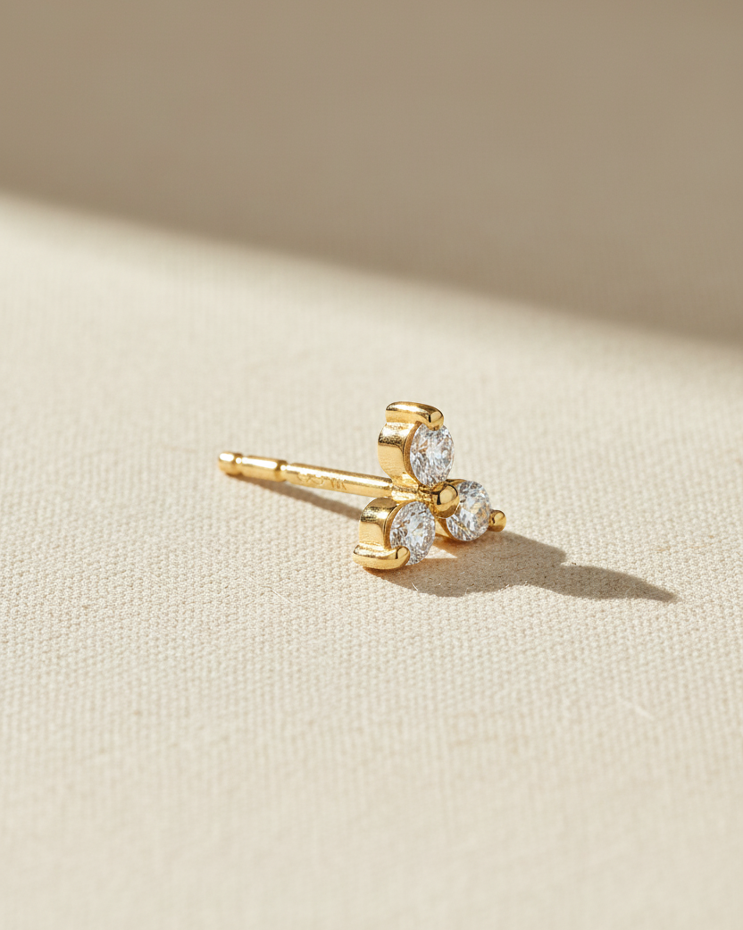Grace Earring With White Diamonds