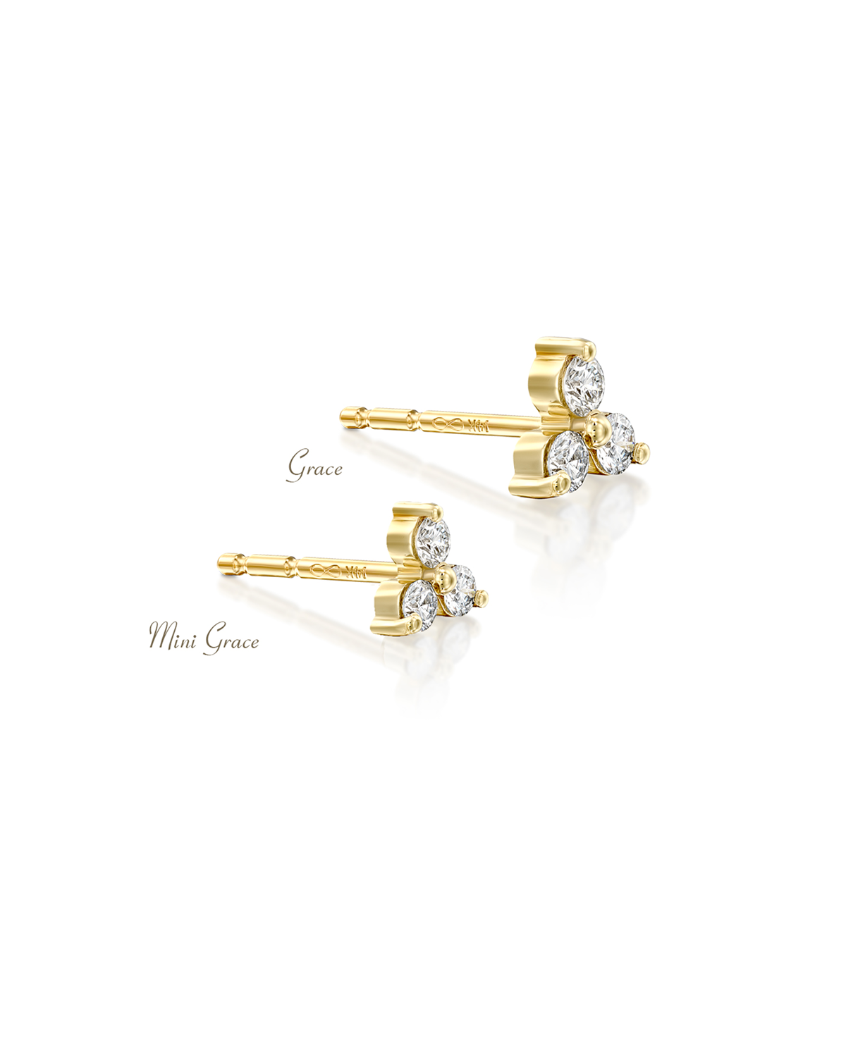 Mini Grace Earring With White Diamonds