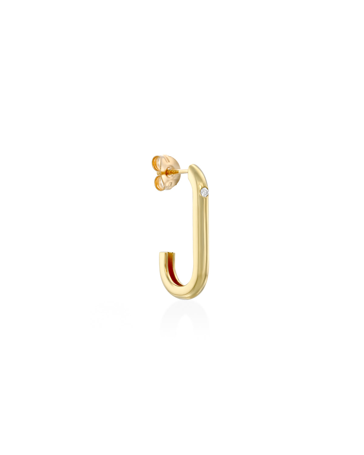 Berta Hoop Gold Earring Diamond