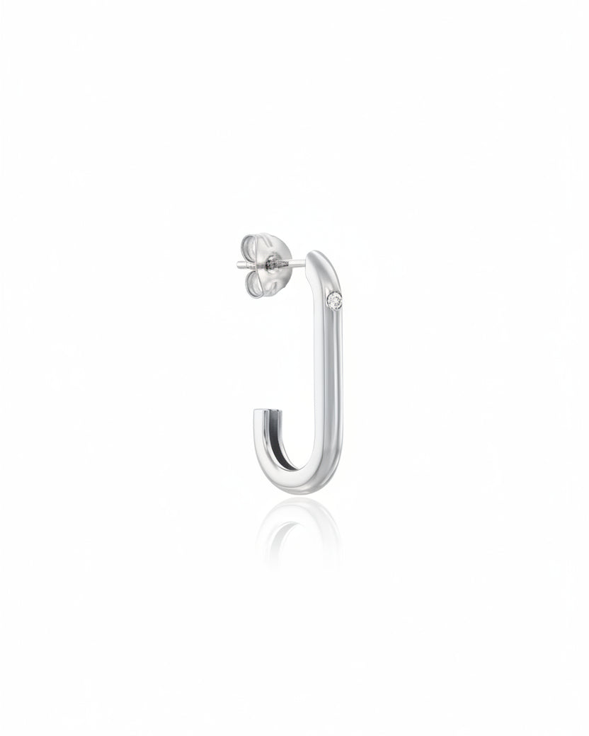 Berta Hoop Gold Earring Diamond