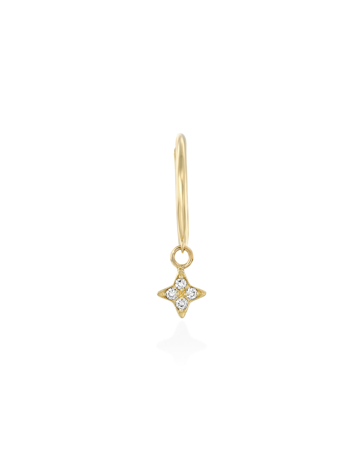 kelly hoop venus white diamond gold earring