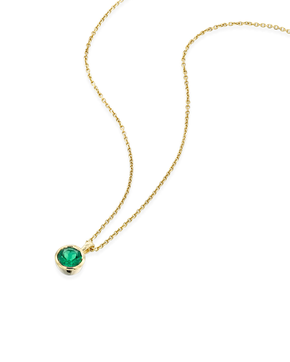 Margarita Gold Necklace Emerald